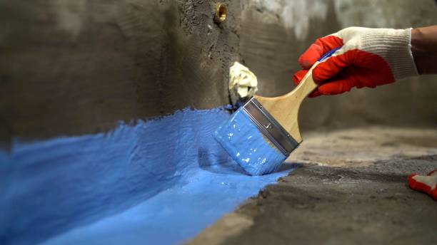 Commercial Waterproofing project at a Gwynneville, IN business property by SJ Waterproofing Pros